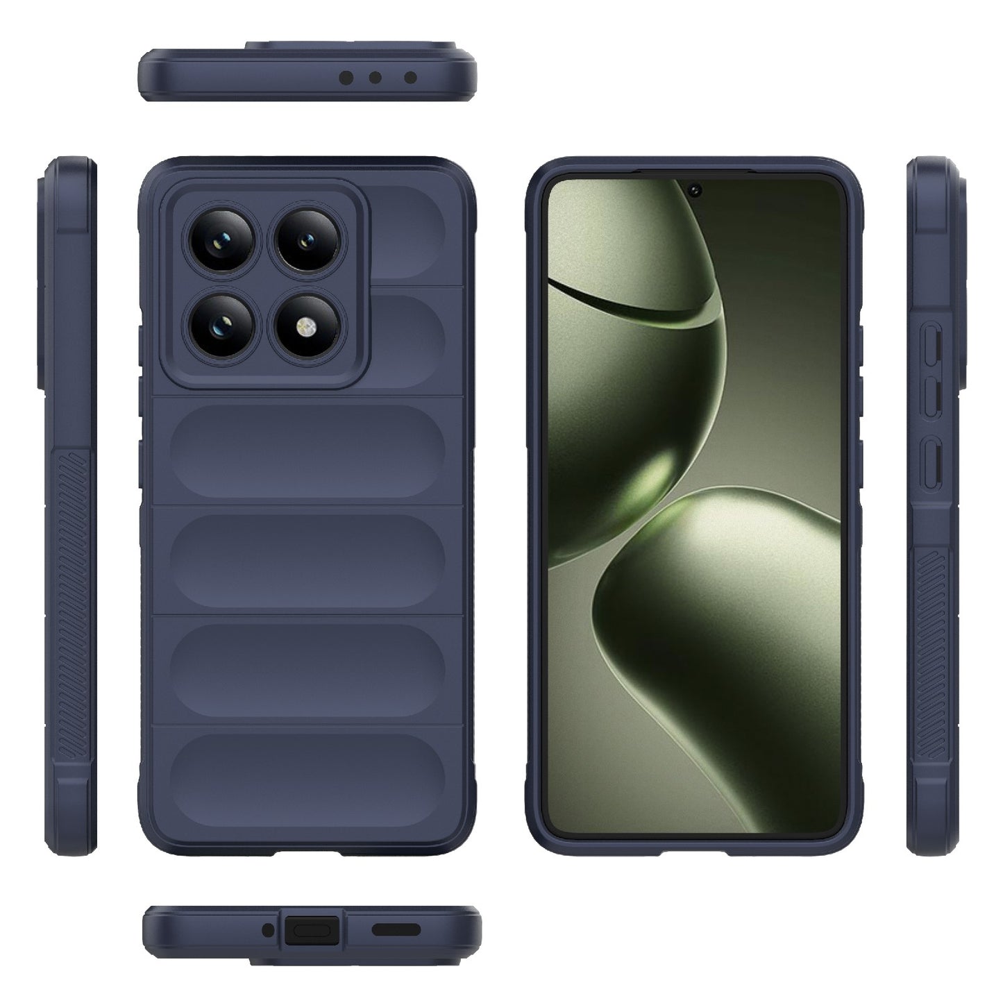 Xiaomi 14T 5G Magic Shield TPU + Flannel Protective Phone Case Cover, Shockproof Scratch Resistant