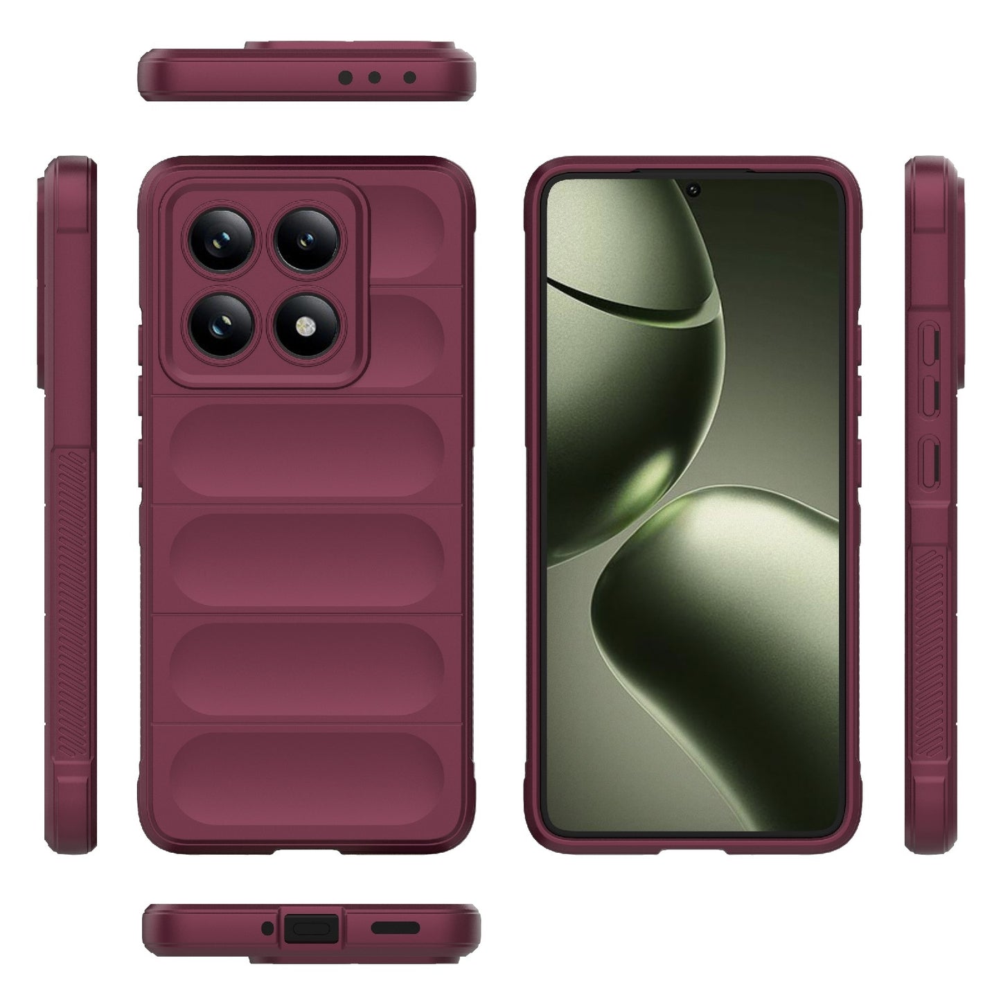 Xiaomi 14T 5G Magic Shield TPU + Flannel Protective Phone Case Cover, Shockproof Scratch Resistant