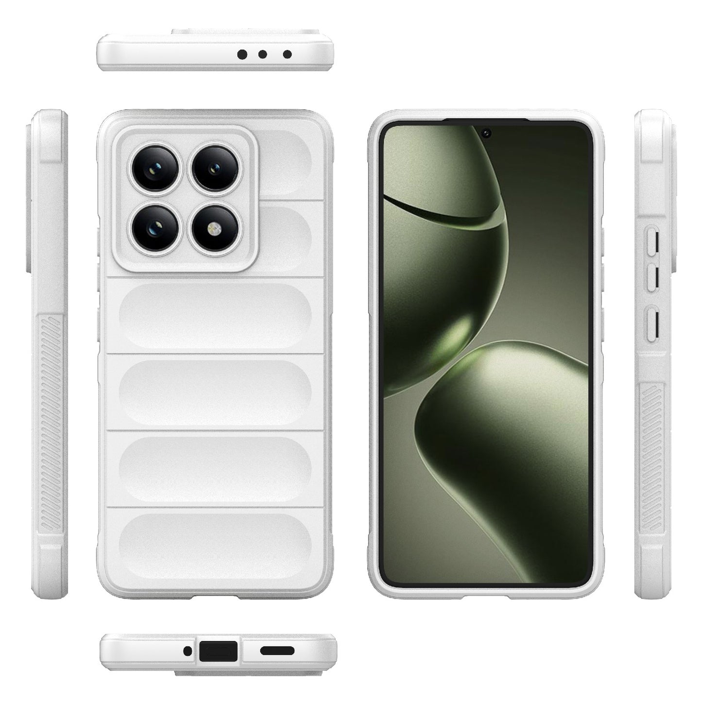 Xiaomi 14T 5G Magic Shield TPU + Flannel Protective Phone Case Cover, Shockproof Scratch Resistant