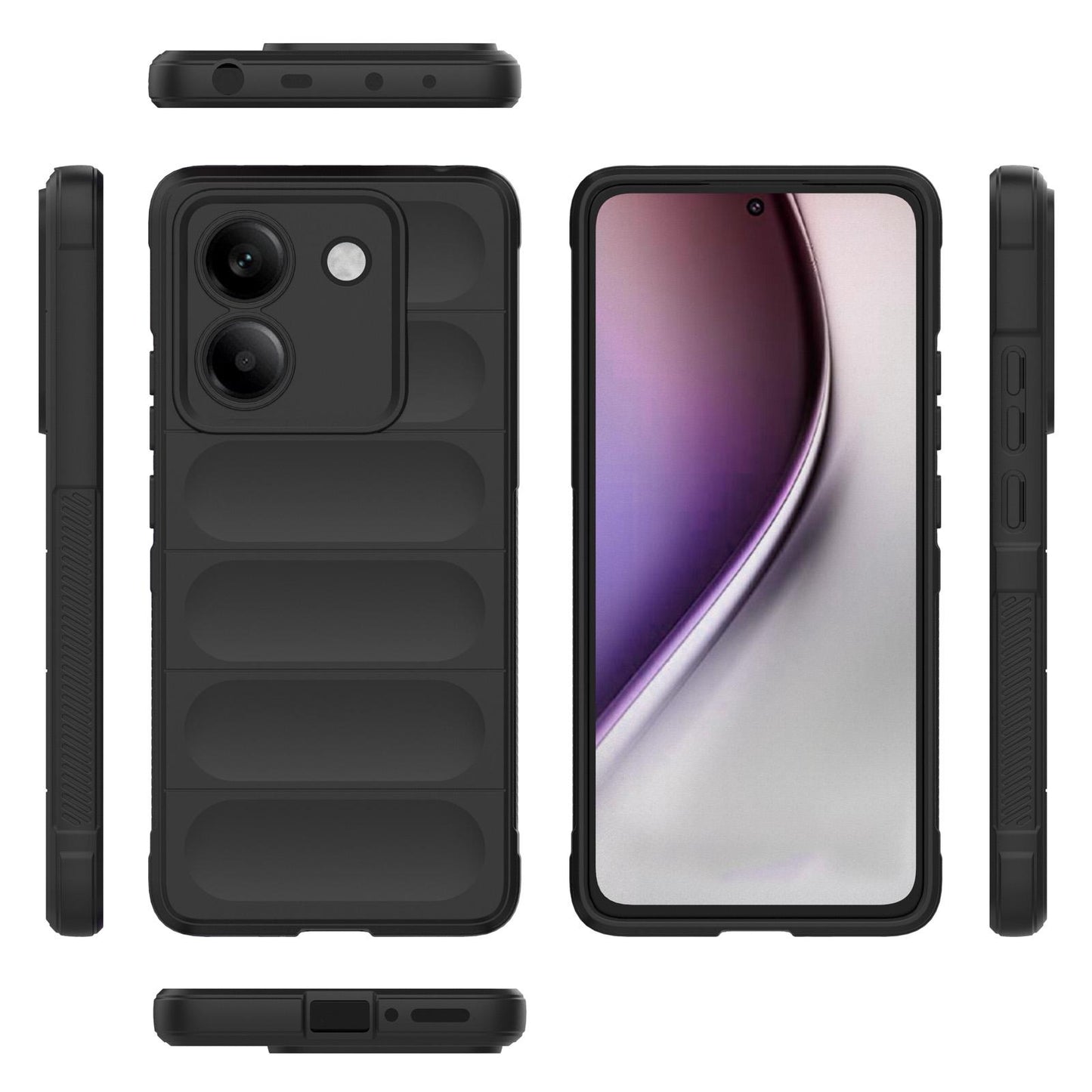 Xiaomi Poco M7 Pro 5G Magic Shield TPU + Flannel Protective Phone Case Cover, Shockproof Scratch Resistant