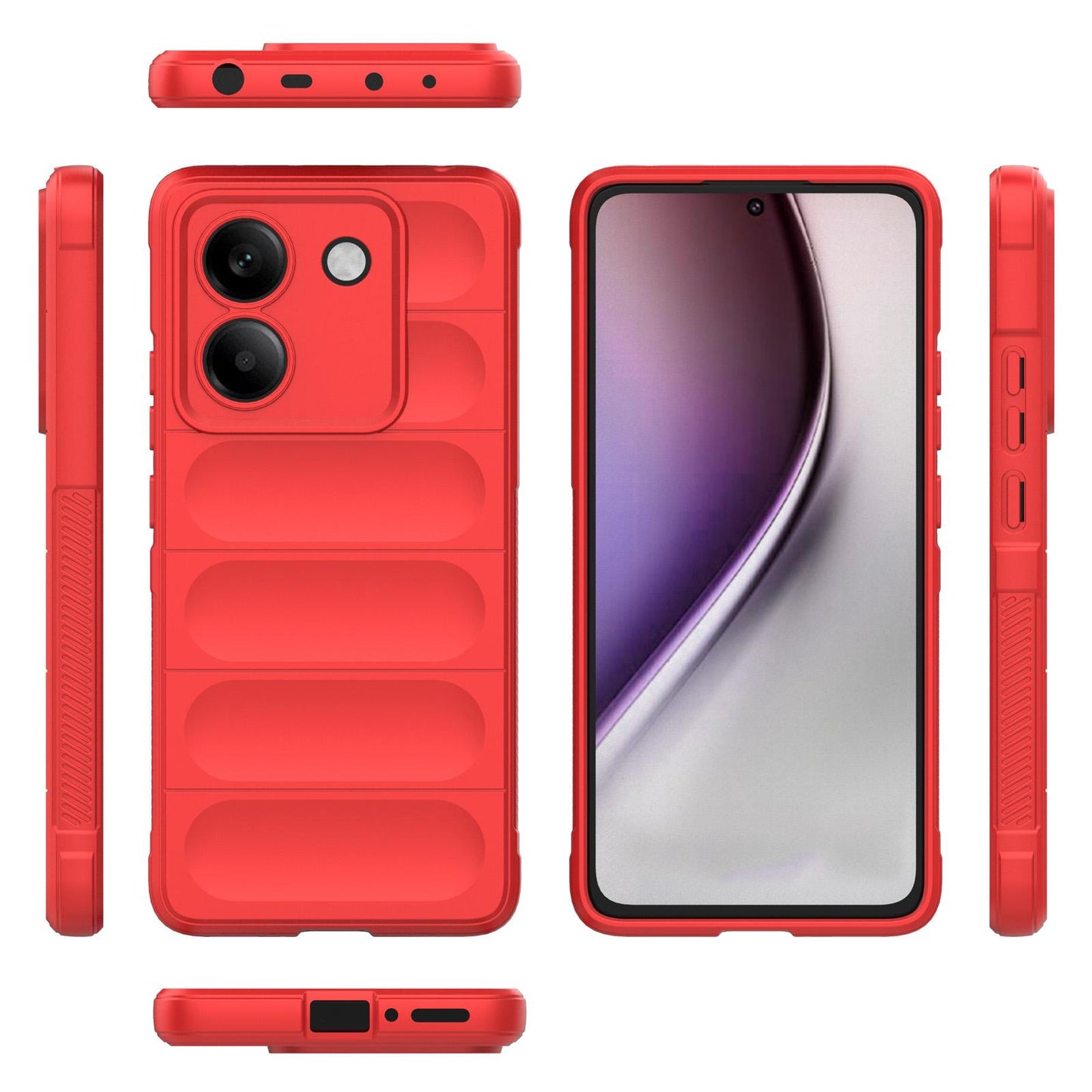 Xiaomi Poco M7 Pro 5G Magic Shield TPU + Flannel Protective Phone Case Cover, Shockproof Scratch Resistant