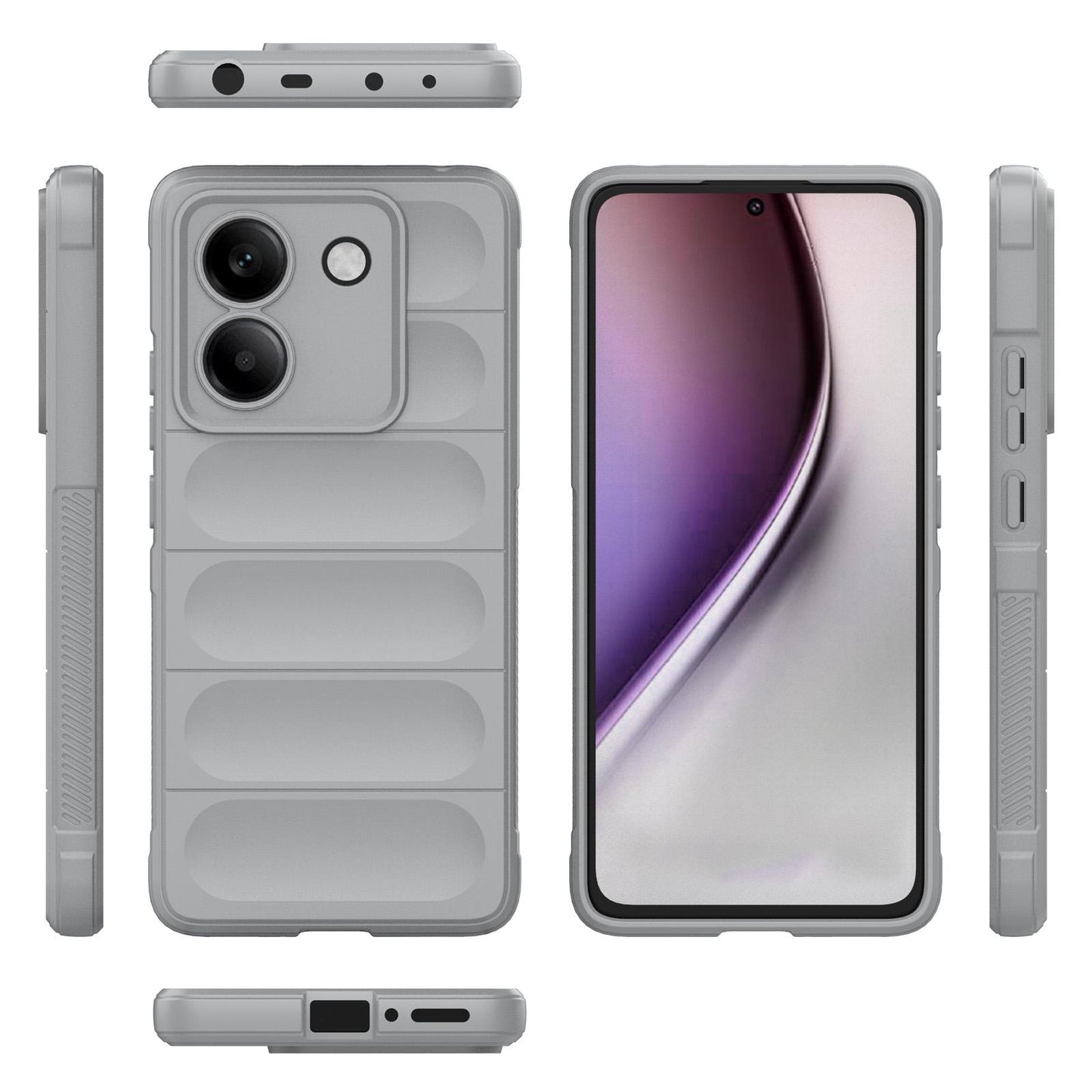 Xiaomi Poco M7 Pro 5G Magic Shield TPU + Flannel Protective Phone Case Cover, Shockproof Scratch Resistant