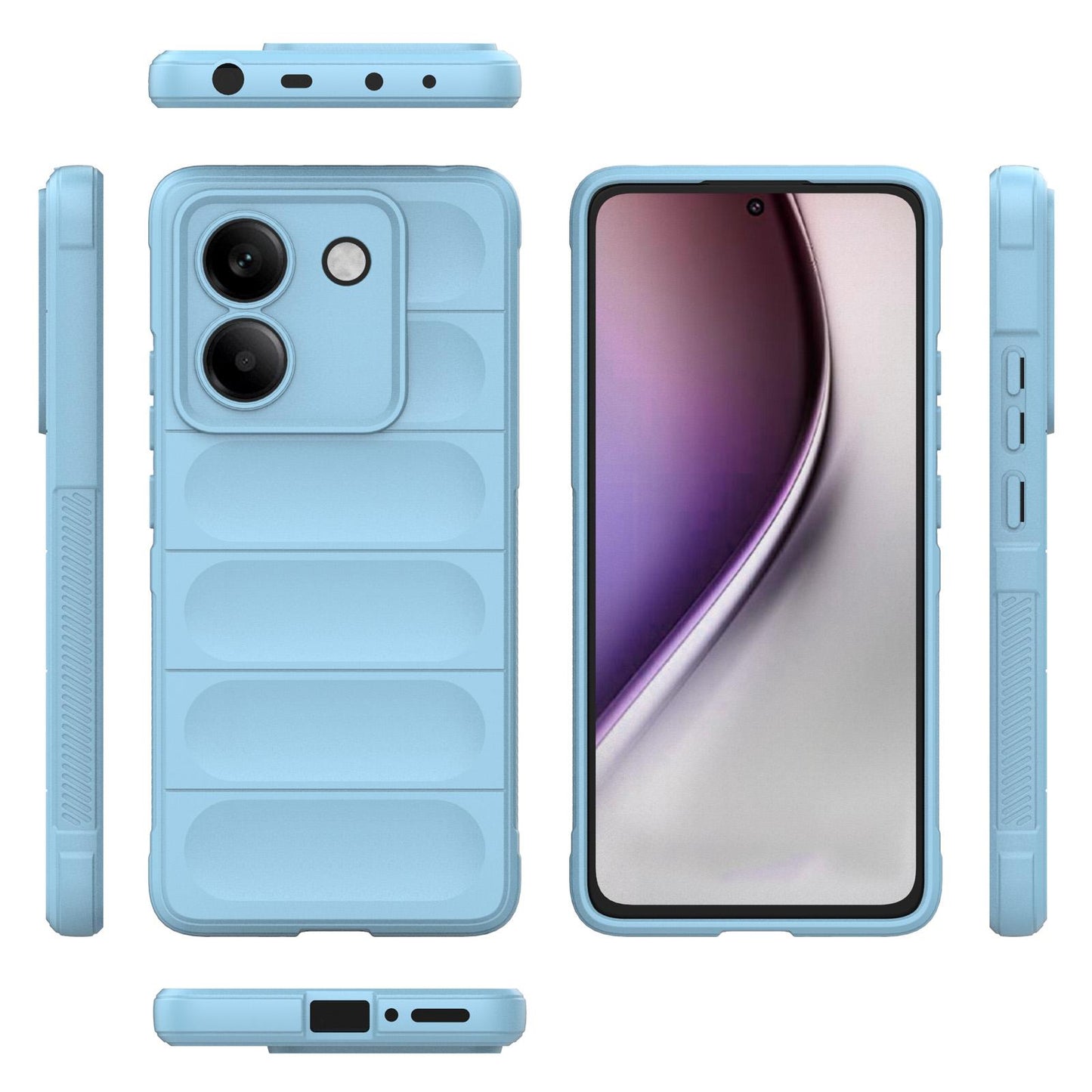 Xiaomi Poco M7 Pro 5G Magic Shield TPU + Flannel Protective Phone Case Cover, Shockproof Scratch Resistant