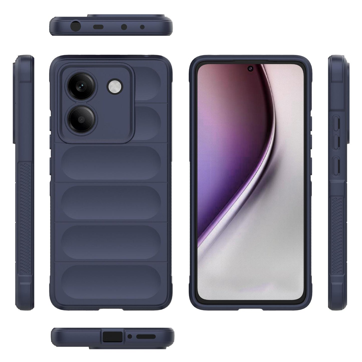 Xiaomi Poco M7 Pro 5G Magic Shield TPU + Flannel Protective Phone Case Cover, Shockproof Scratch Resistant