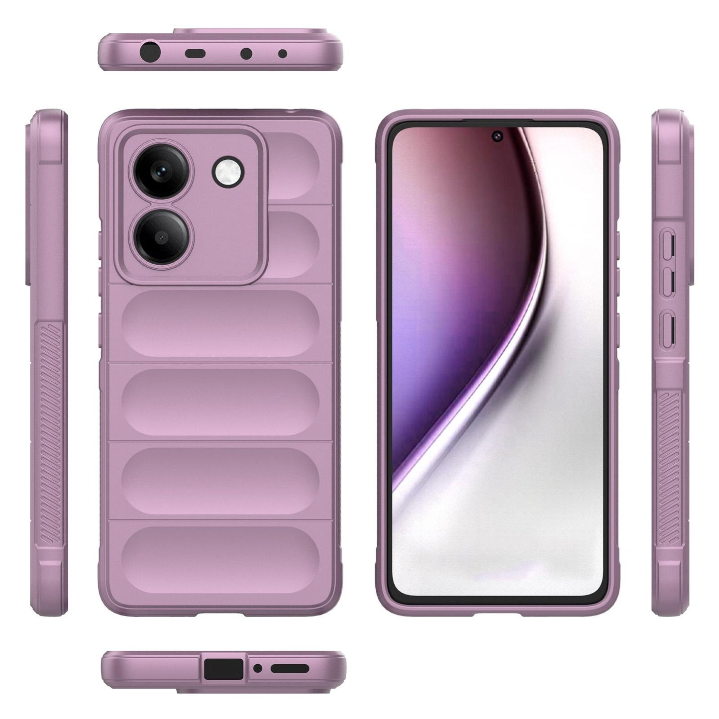 Xiaomi Poco M7 Pro 5G Magic Shield TPU + Flannel Protective Phone Case Cover, Shockproof Scratch Resistant
