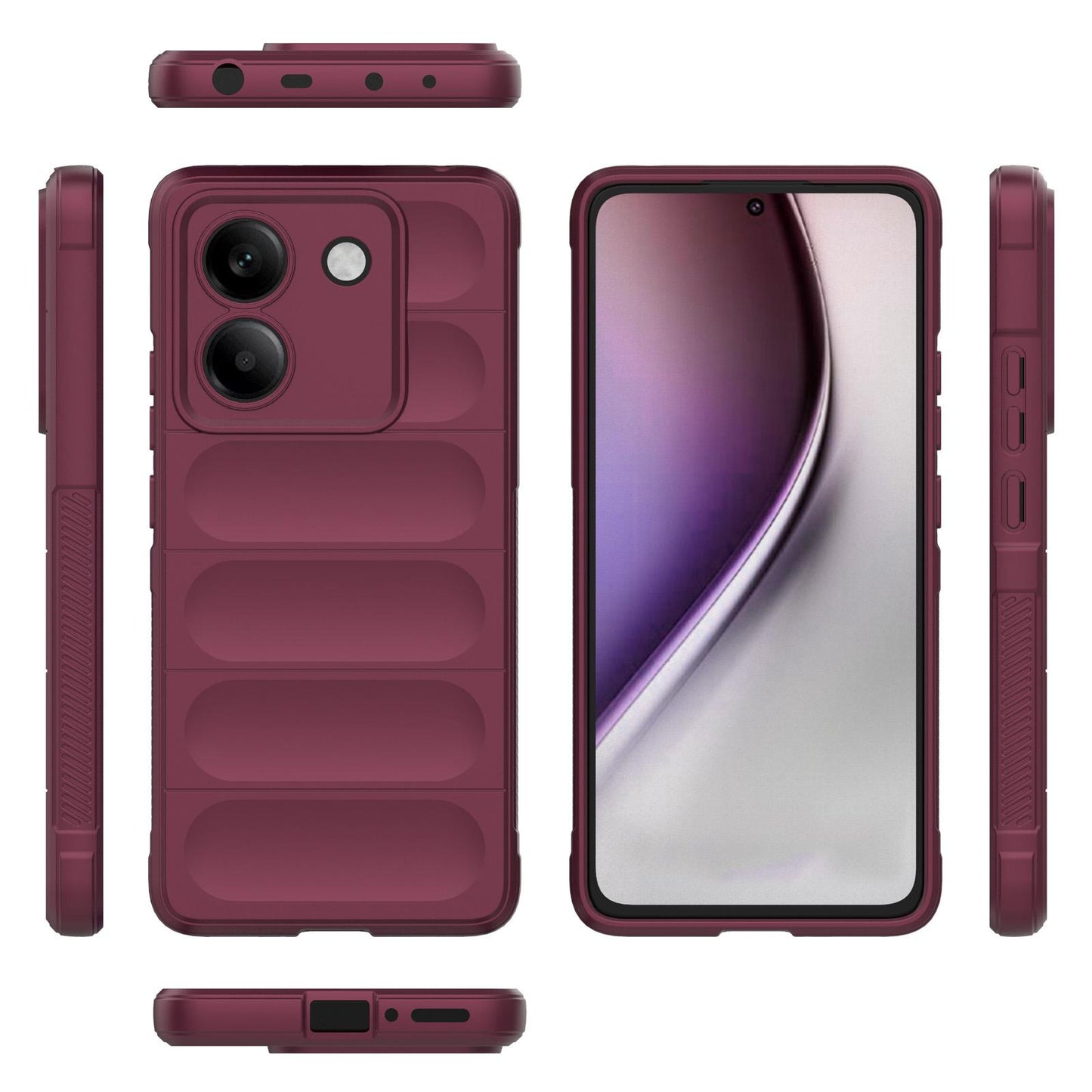 Xiaomi Poco M7 Pro 5G Magic Shield TPU + Flannel Protective Phone Case Cover, Shockproof Scratch Resistant