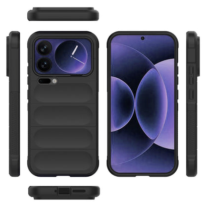 Xiaomi 17 Pro Max Magic Shield TPU + Flannel Protective Phone Case Cover, Shockproof Scratch Resistant
