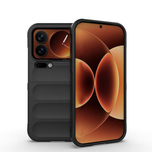 Xiaomi 17 Pro Magic Shield TPU + Flannel Protective Phone Case Cover, Shockproof Scratch Resistant