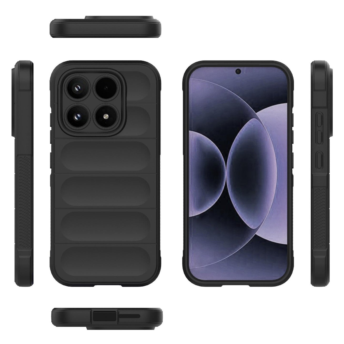 Xiaomi 17 Magic Shield TPU + Flannel Protective Phone Case Cover, Shockproof Scratch Resistant