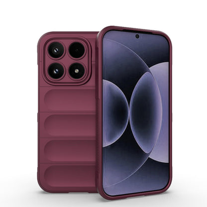 Xiaomi 17 Magic Shield TPU + Flannel Protective Phone Case Cover, Shockproof Scratch Resistant