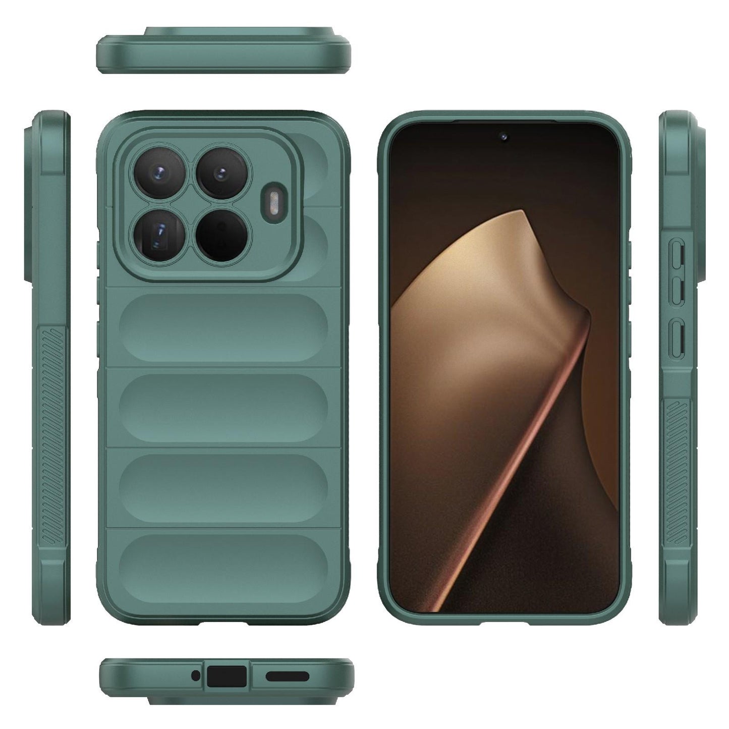 Xiaomi 15T Pro 5G Magic Shield TPU + Flannel Protective Phone Case Cover, Shockproof Scratch Resistant