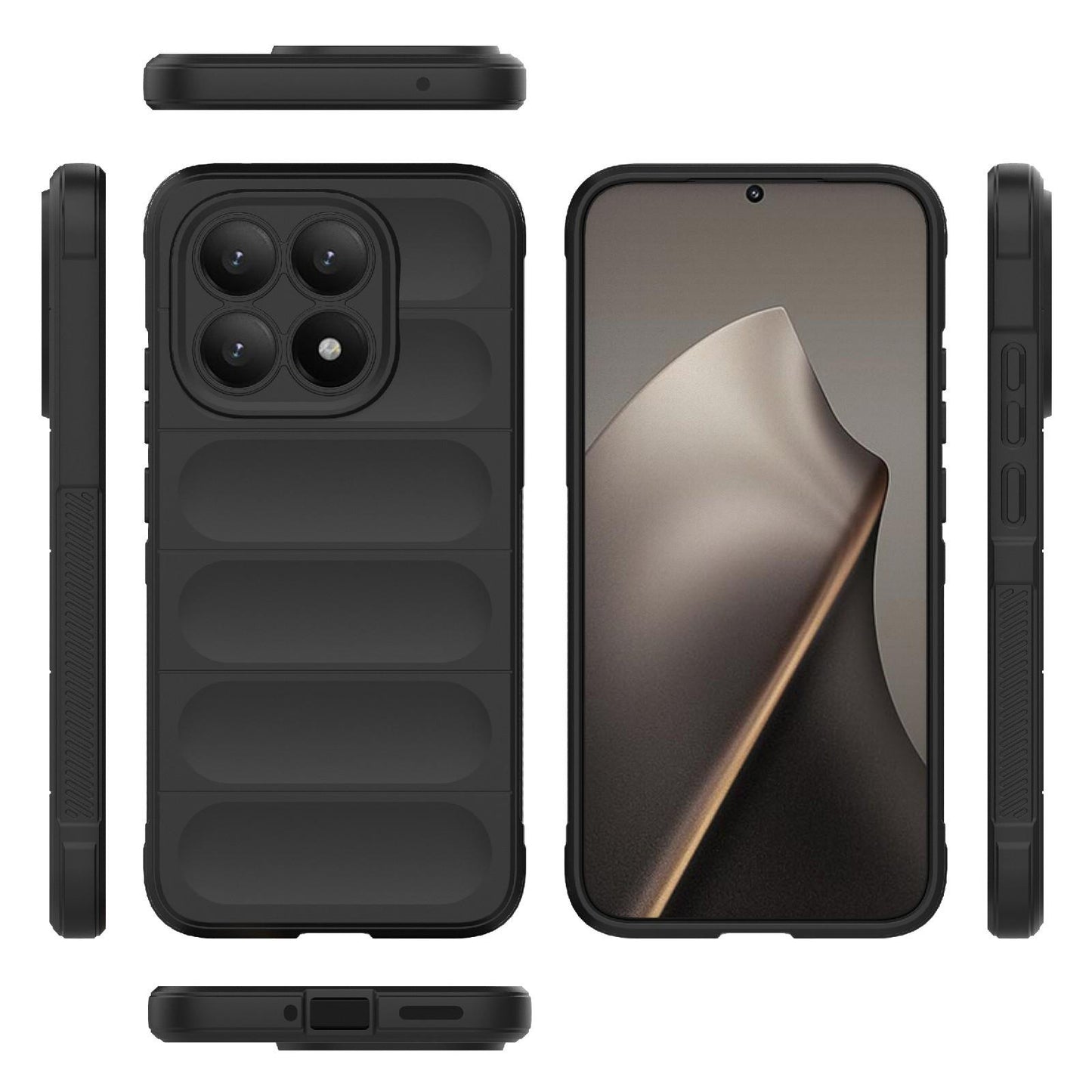 Xiaomi 15T 5G Magic Shield TPU + Flannel Protective Phone Case Cover, Shockproof Scratch Resistant