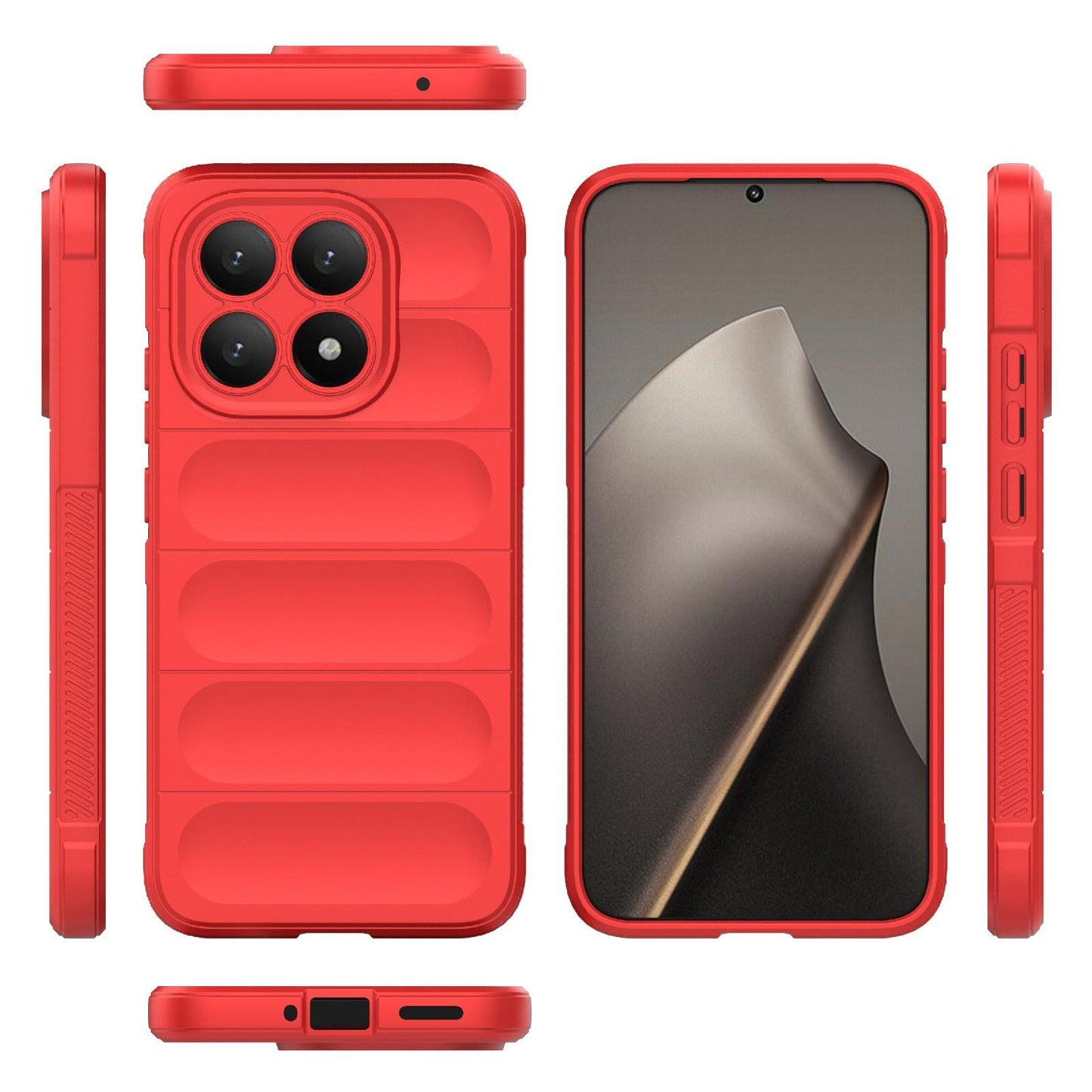 Xiaomi 15T 5G Magic Shield TPU + Flannel Protective Phone Case Cover, Shockproof Scratch Resistant