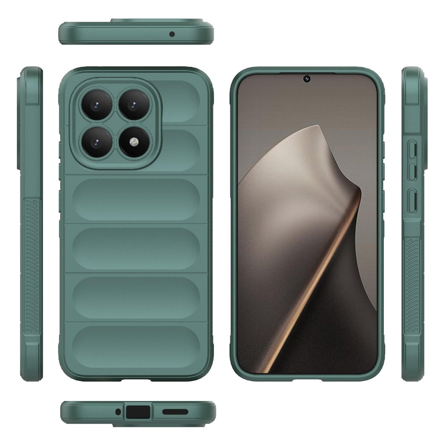 Xiaomi 15T 5G Magic Shield TPU + Flannel Protective Phone Case Cover, Shockproof Scratch Resistant
