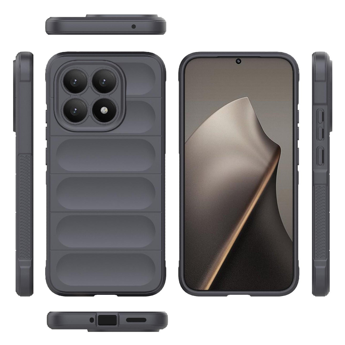 Xiaomi 15T 5G Magic Shield TPU + Flannel Protective Phone Case Cover, Shockproof Scratch Resistant