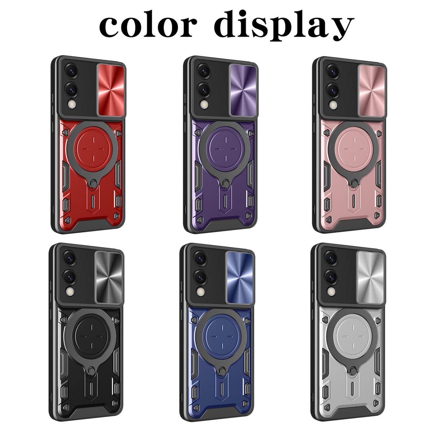Samsung Galaxy S25 Edge 5G Magnetic Holder CD Texture Sliding Camshield Phone Case, TPU PC Shockproof Cover