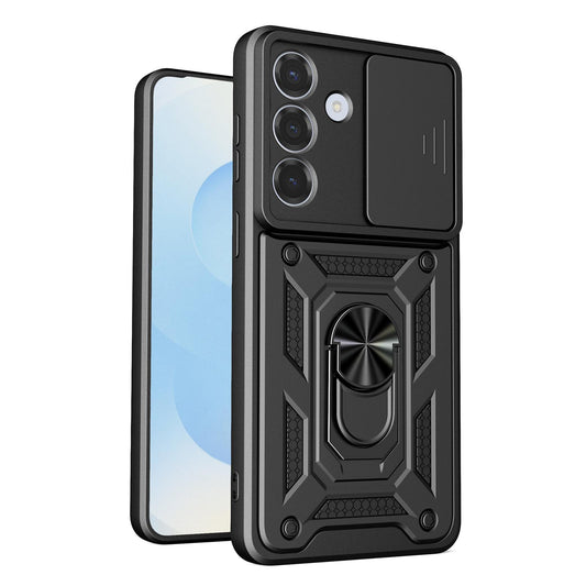 Samsung Galaxy S26 5G Sliding Camera Cover Magnetic Ring Stand Shockproof TPU + PC Protective Phone Case