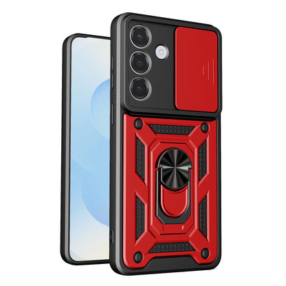 Samsung Galaxy S26 5G Sliding Camera Cover Magnetic Ring Stand Shockproof TPU + PC Protective Phone Case