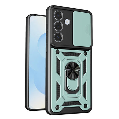 Samsung Galaxy S26 5G Sliding Camera Cover Magnetic Ring Stand Shockproof TPU + PC Protective Phone Case
