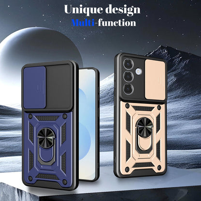 Samsung Galaxy S26 5G Sliding Camera Cover Magnetic Ring Stand Shockproof TPU + PC Protective Phone Case