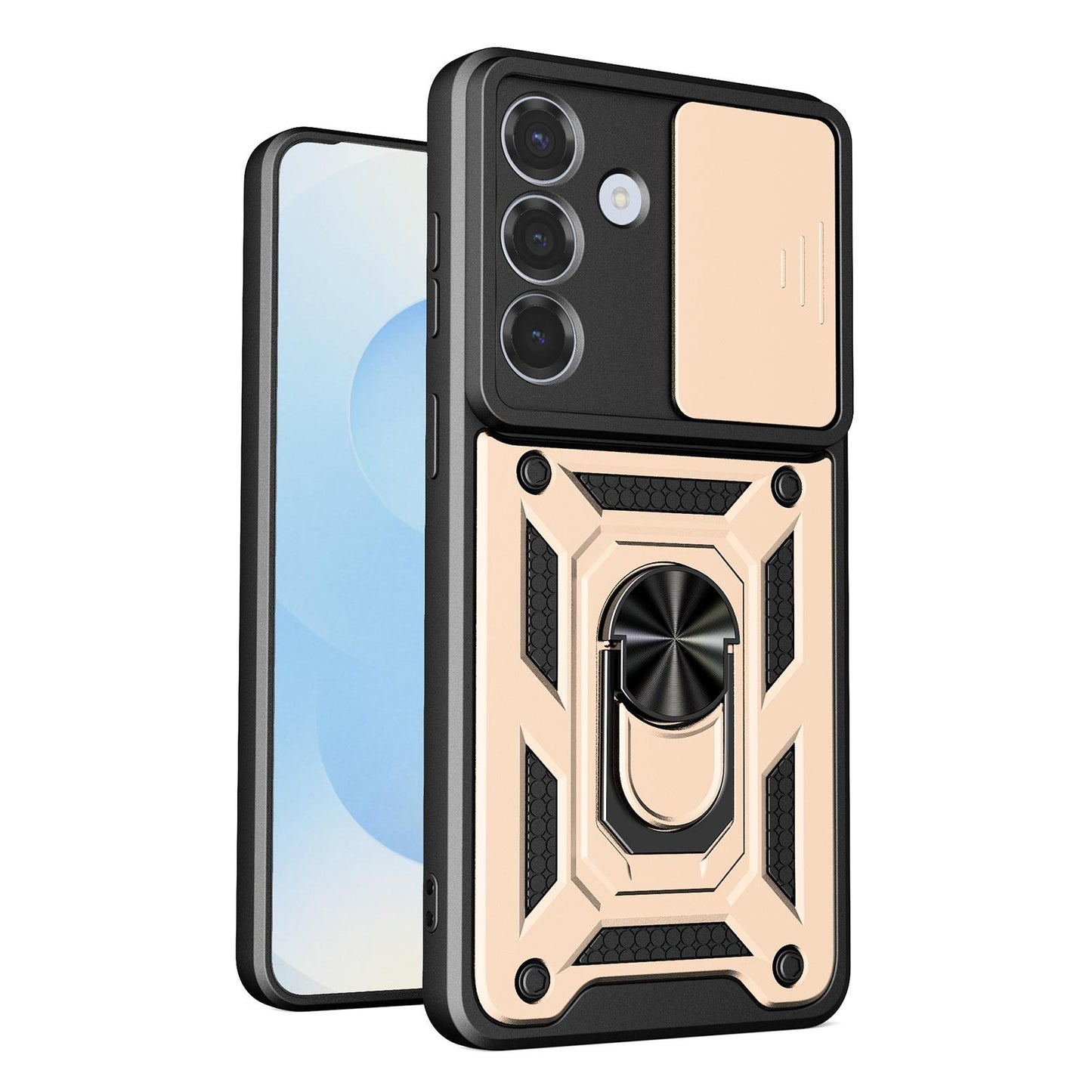 Samsung Galaxy S26 5G Sliding Camera Cover Magnetic Ring Stand Shockproof TPU + PC Protective Phone Case