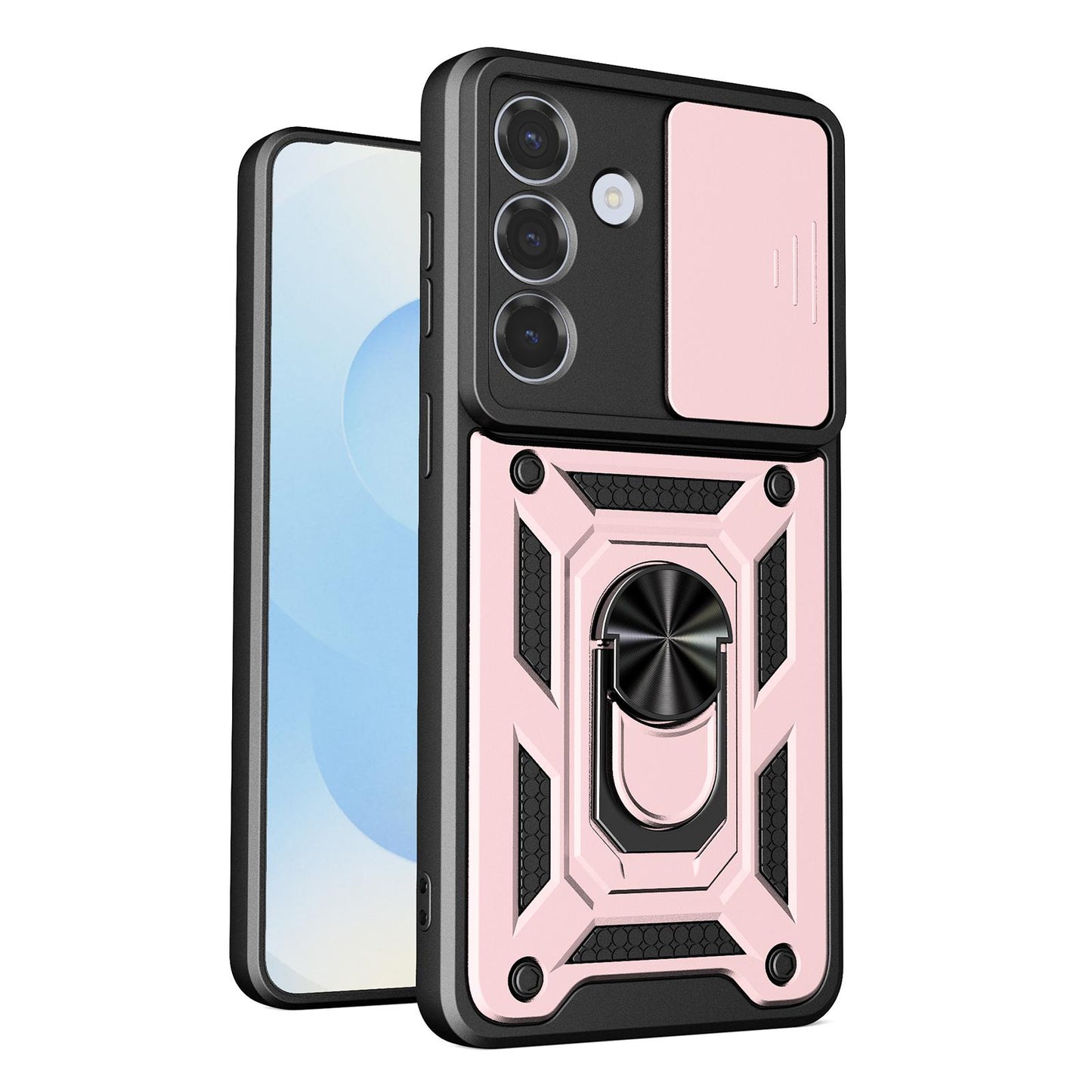 Samsung Galaxy S26 5G Sliding Camera Cover Magnetic Ring Stand Shockproof TPU + PC Protective Phone Case