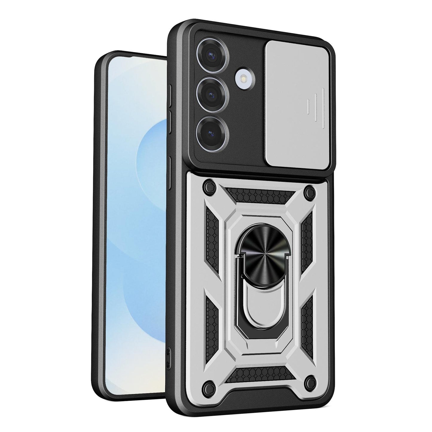 Samsung Galaxy S26 5G Sliding Camera Cover Magnetic Ring Stand Shockproof TPU + PC Protective Phone Case