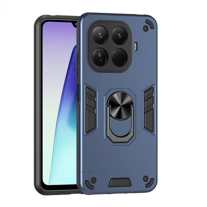 Xiaomi 15T Pro Shockproof Metal Ring Holder Phone Case with 360 degrees Rotating Kickstand, Ultra Slim Protective Cover, Raised Camera Guard, PC Silicone Armour Shell, Anti-Scratch Back & Edge Protection
