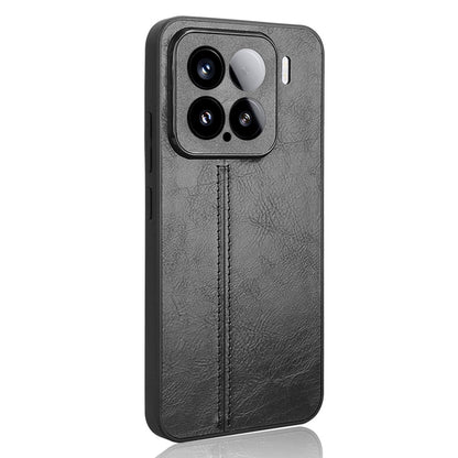 Xiaomi 15 Cow Pattern Sewing Back Cover Phone Case - Premium PU Leather Texture PC + TPU Shockproof Protective Case, Scratch Resistant Slim Lightweight Anti-Fingerprint Full Coverage Mobile Cover