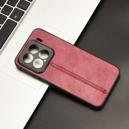 Xiaomi 15 Cow Pattern Sewing Back Cover Phone Case - Premium PU Leather Texture PC + TPU Shockproof Protective Case, Scratch Resistant Slim Lightweight Anti-Fingerprint Full Coverage Mobile Cover