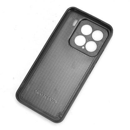 Xiaomi 15 Pro Cow Pattern Sewing Back Cover Phone Case - Premium PU Leather Texture PC + TPU Shockproof Protective Case, Scratch Resistant Slim Lightweight Anti-Fingerprint Full Coverage Mobile Cover