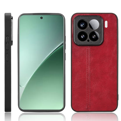 Xiaomi 15 Pro Cow Pattern Sewing Back Cover Phone Case - Premium PU Leather Texture PC + TPU Shockproof Protective Case, Scratch Resistant Slim Lightweight Anti-Fingerprint Full Coverage Mobile Cover