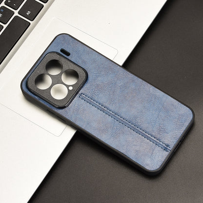 Xiaomi 15 Pro Cow Pattern Sewing Back Cover Phone Case - Premium PU Leather Texture PC + TPU Shockproof Protective Case, Scratch Resistant Slim Lightweight Anti-Fingerprint Full Coverage Mobile Cover