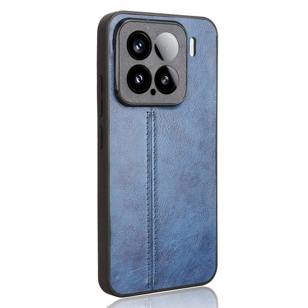 Xiaomi 15 Pro Cow Pattern Sewing Back Cover Phone Case - Premium PU Leather Texture PC + TPU Shockproof Protective Case, Scratch Resistant Slim Lightweight Anti-Fingerprint Full Coverage Mobile Cover