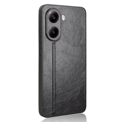 Xiaomi Poco X7 Pro Cow Pattern Sewing Back Cover Phone Case - Premium PU Leather Texture PC + TPU Shockproof Protective Case, Scratch Resistant Slim Lightweight Anti-Fingerprint Full Coverage Mobile Cover