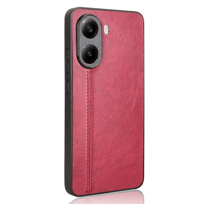 Xiaomi Poco X7 Pro Cow Pattern Sewing Back Cover Phone Case - Premium PU Leather Texture PC + TPU Shockproof Protective Case, Scratch Resistant Slim Lightweight Anti-Fingerprint Full Coverage Mobile Cover