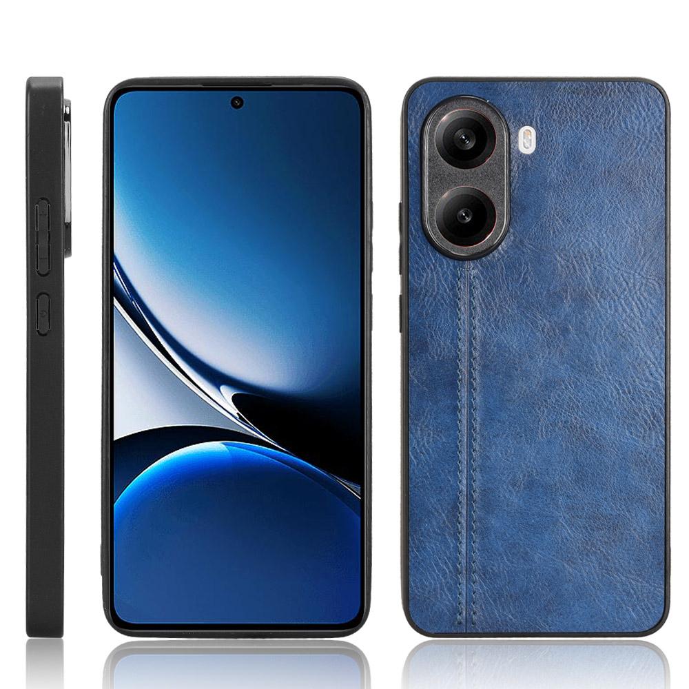 Xiaomi Poco X7 Pro Cow Pattern Sewing Back Cover Phone Case - Premium PU Leather Texture PC + TPU Shockproof Protective Case, Scratch Resistant Slim Lightweight Anti-Fingerprint Full Coverage Mobile Cover