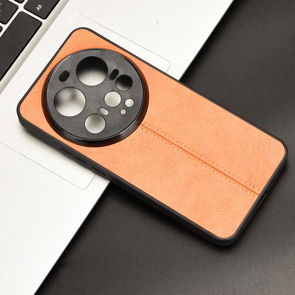 Xiaomi 15 Ultra Cow Pattern Sewing Back Cover Phone Case - Premium PU Leather Texture PC + TPU Shockproof Protective Case, Scratch Resistant Slim Lightweight Anti-Fingerprint Full Coverage Mobile Cover