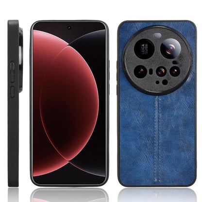 Xiaomi 15 Ultra Cow Pattern Sewing Back Cover Phone Case - Premium PU Leather Texture PC + TPU Shockproof Protective Case, Scratch Resistant Slim Lightweight Anti-Fingerprint Full Coverage Mobile Cover