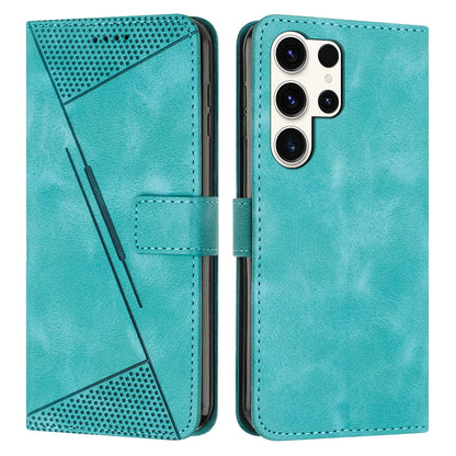 Samsung Galaxy S25 Ultra 5G Dream Triangle Leather Wallet Phone Case with Lanyard, Card Slot, Cash Compartment, Foldable Kickstand, Shockproof PU TPU Protective Cover