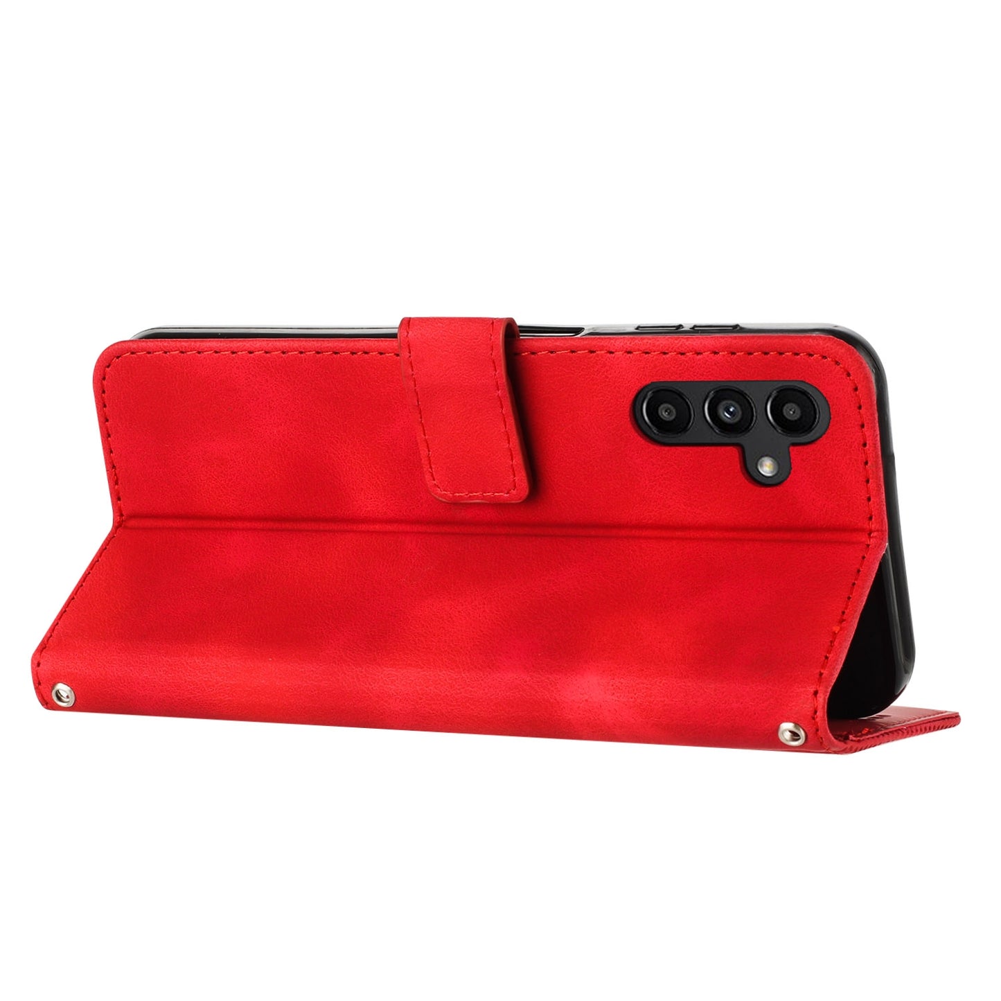 Samsung Galaxy S24+ 5G Dream Triangle Leather Wallet Phone Case with Lanyard, Card Slot, Cash Compartment, Foldable Kickstand, Shockproof PU TPU Protective Cover