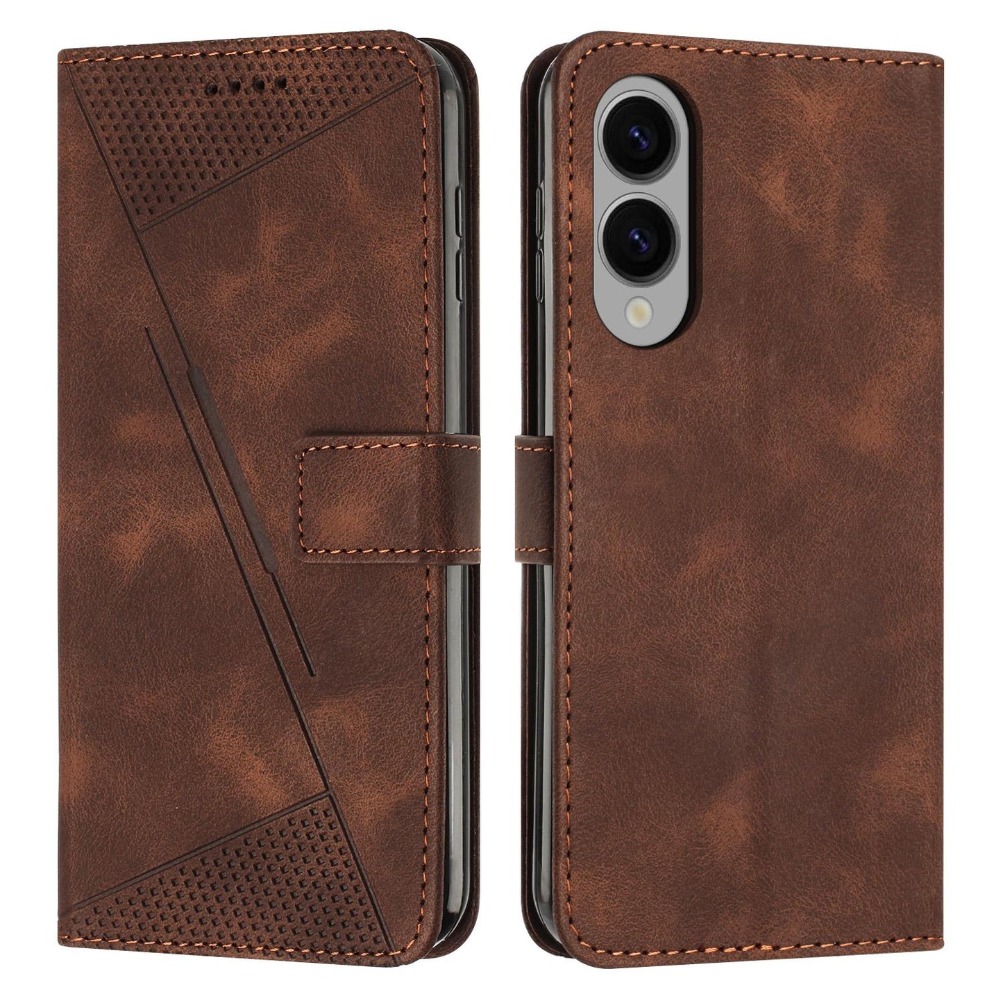 Samsung Galaxy S25 Edge 5G Dream Triangle Leather Wallet Phone Case with Lanyard, Card Slot, Cash Compartment, Foldable Kickstand, Shockproof PU TPU Protective Cover