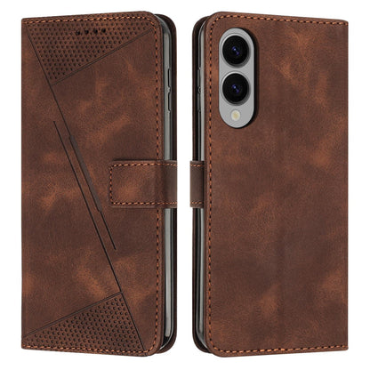 Samsung Galaxy S25 Edge 5G Dream Triangle Leather Wallet Phone Case with Lanyard, Card Slot, Cash Compartment, Foldable Kickstand, Shockproof PU TPU Protective Cover
