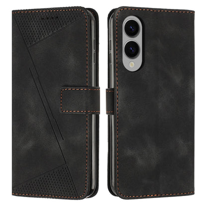 Samsung Galaxy S25 Edge 5G Dream Triangle Leather Wallet Phone Case with Lanyard, Card Slot, Cash Compartment, Foldable Kickstand, Shockproof PU TPU Protective Cover