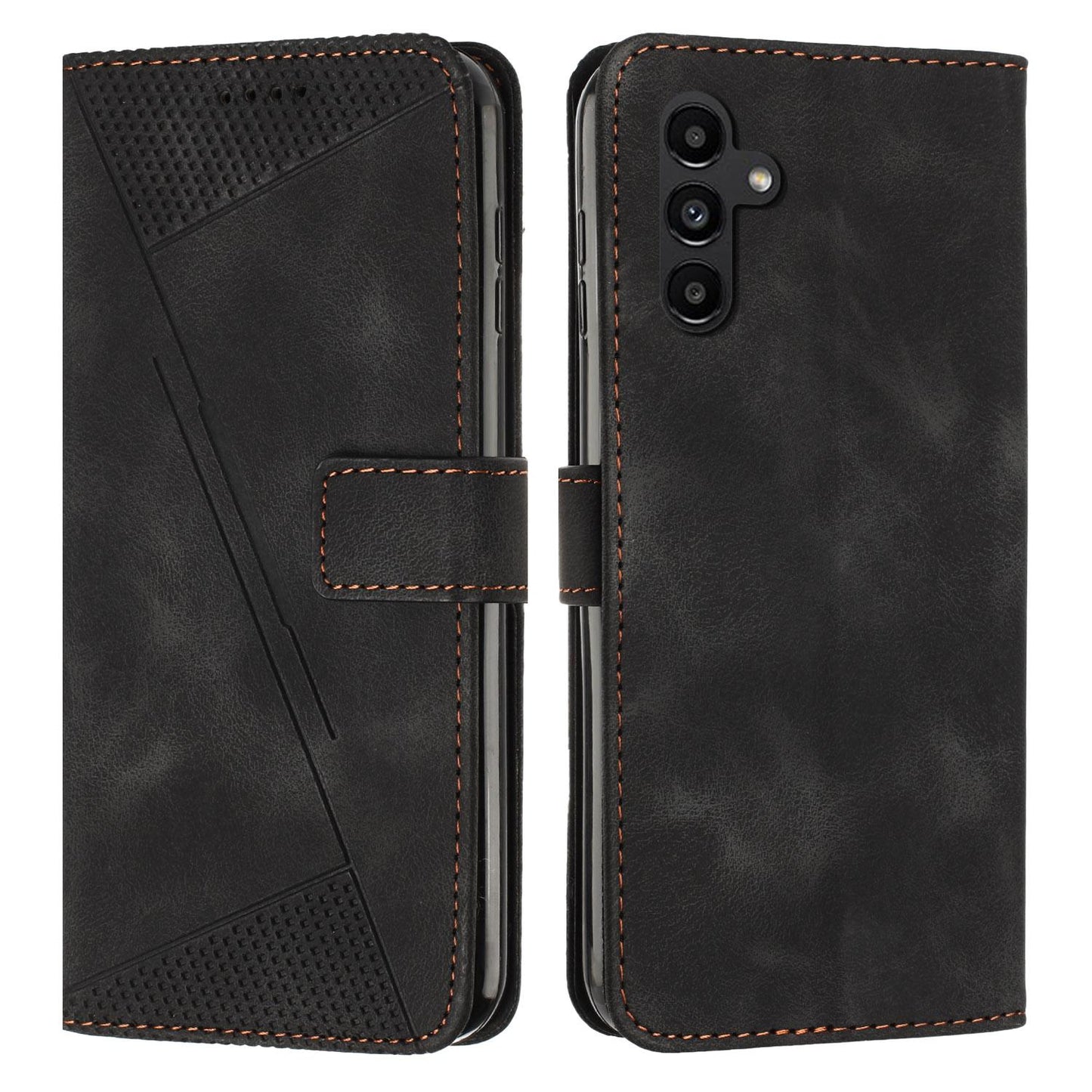 Samsung Galaxy S25 FE 5G Dream Triangle Leather Wallet Phone Case with Lanyard, Card Slot, Cash Compartment, Foldable Kickstand, Shockproof PU TPU Protective Cover