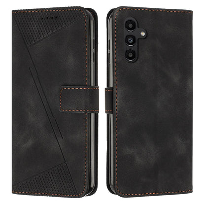 Samsung Galaxy S25 FE 5G Dream Triangle Leather Wallet Phone Case with Lanyard, Card Slot, Cash Compartment, Foldable Kickstand, Shockproof PU TPU Protective Cover