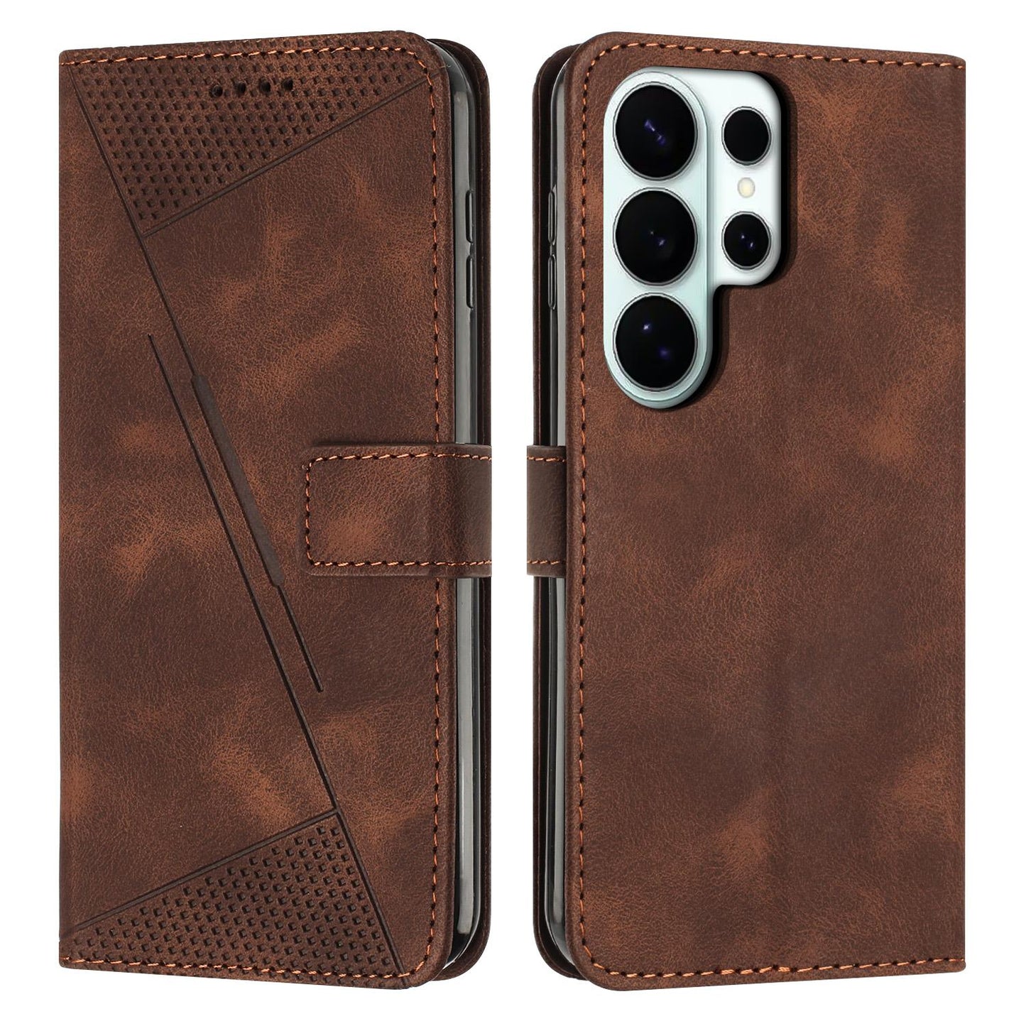 Samsung Galaxy S26 Ultra 5G Dream Triangle Leather Wallet Phone Case with Lanyard, Card Slot, Cash Compartment, Foldable Kickstand, Shockproof PU TPU Protective Cover