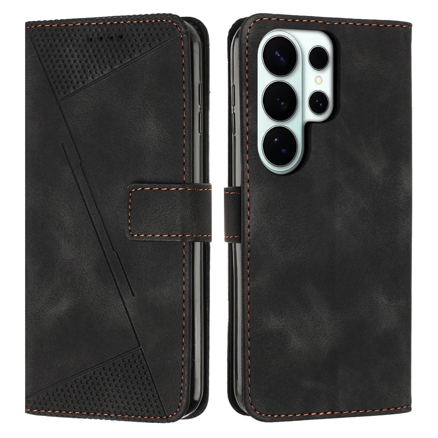 Samsung Galaxy S26 Ultra 5G Dream Triangle Leather Wallet Phone Case with Lanyard, Card Slot, Cash Compartment, Foldable Kickstand, Shockproof PU TPU Protective Cover