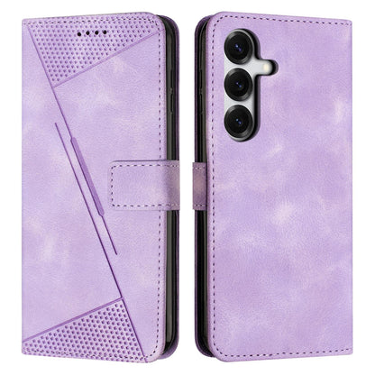 Samsung Galaxy S26+ 5G Dream Triangle Leather Wallet Phone Case with Lanyard, Card Slot, Cash Compartment, Foldable Kickstand, Shockproof PU TPU Protective Cover