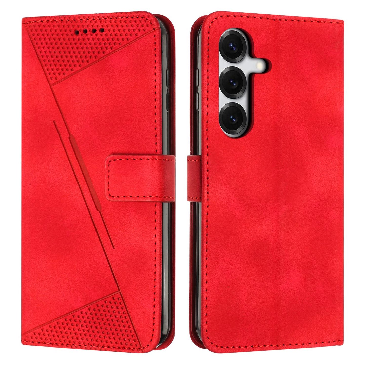 Samsung Galaxy S26 5G Dream Triangle Leather Wallet Phone Case with Lanyard, Card Slot, Cash Compartment, Foldable Kickstand, Shockproof PU TPU Protective Cover